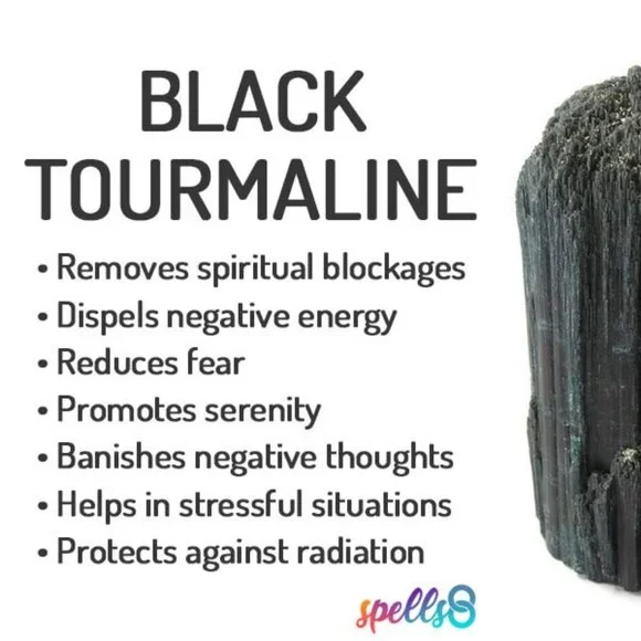 Raw Black Tourmaline Ring Sz 8 - Metaphysical Protection Stone - Goth - Picture 5 of 13